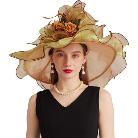 Stylish Tan Fedora Hat display picture 2